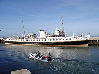 Balmoral Passenger Ship, docked for a Jurassic Coast cruise