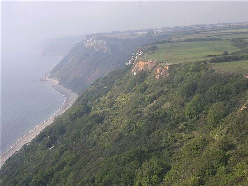 Branscombe looking west along South West Coast Path