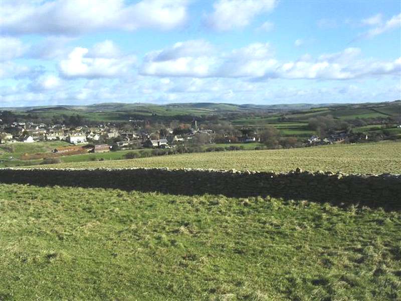 Burton Bradstock looking to Eggardon (Jon Harvey)