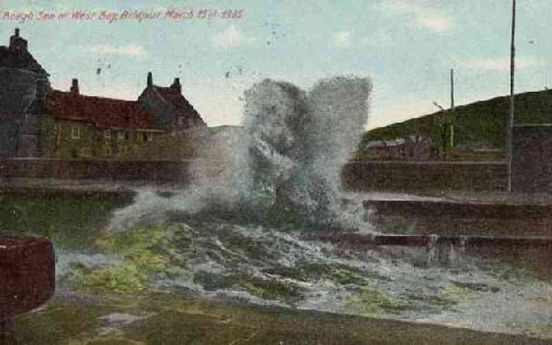 Rough seas sweeping down the Harbour channel...1905